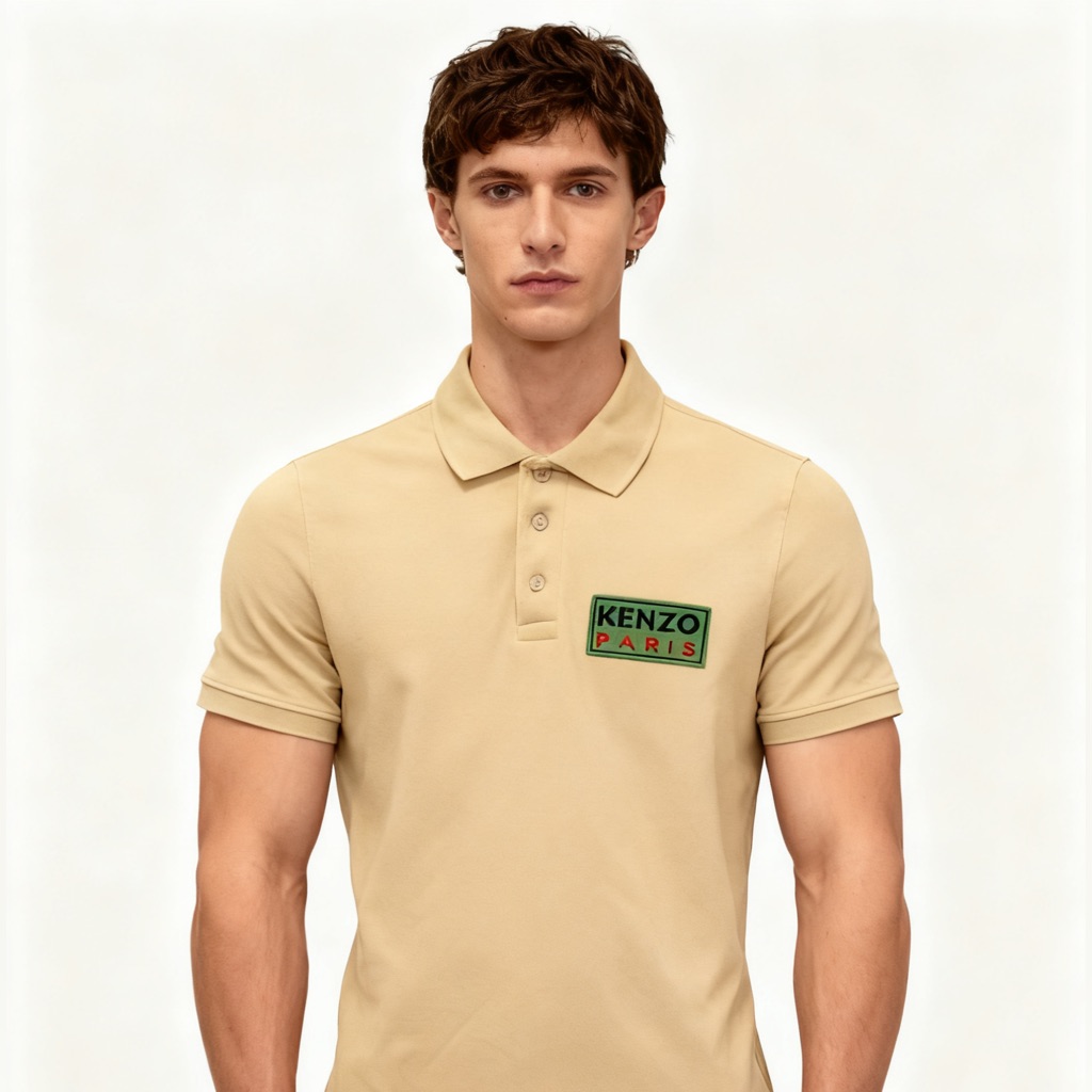 Nwt - Kenzo Tan Polo Shirt Classic Short-Sleeve (S)